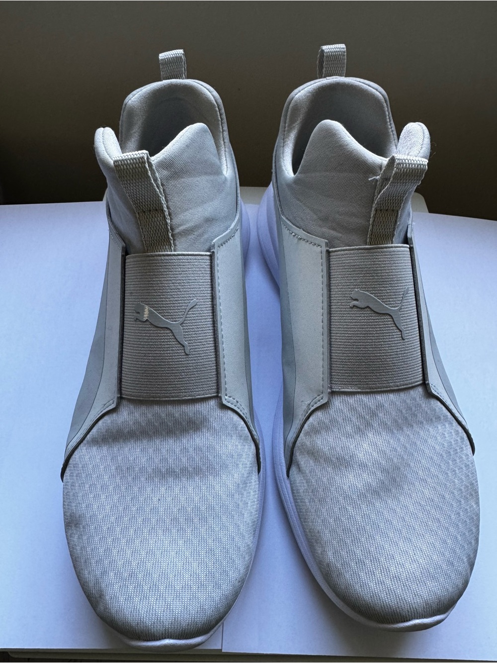 Puma Women's Slip-On Sneakers in Light Gray